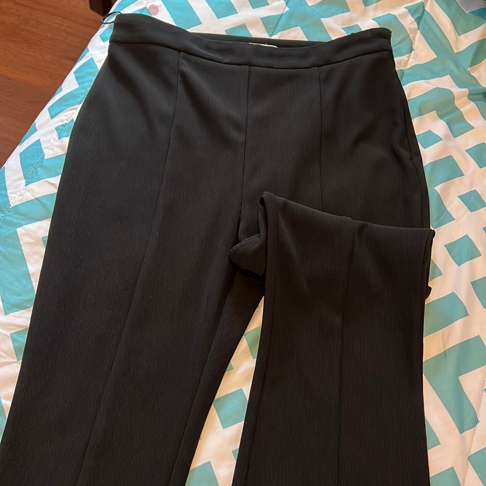 Women’s black flared bottom dress pants